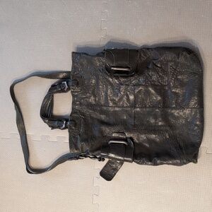 OrYany Black Leather Tote Bag